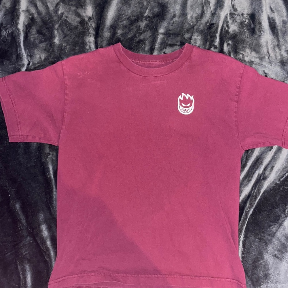 Maroon spitfire tee